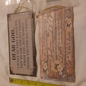 Nwt Dear God plaques
